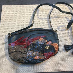 Vintage Carlo Fiori leather and Snakeskin bag